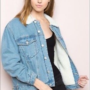 ISO!!! Brandy Melville Sherpa denim jacket